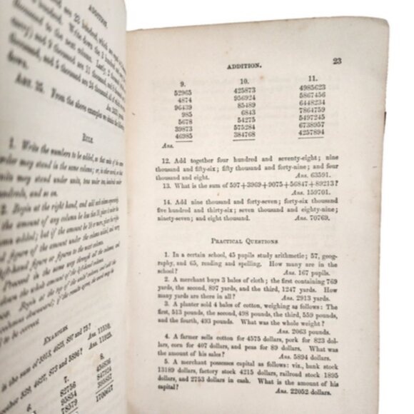 Higher Analytical Arithmetic 1870 HC by Shelton P Sanford 2nd Edition RARE - Picture 6 of 13